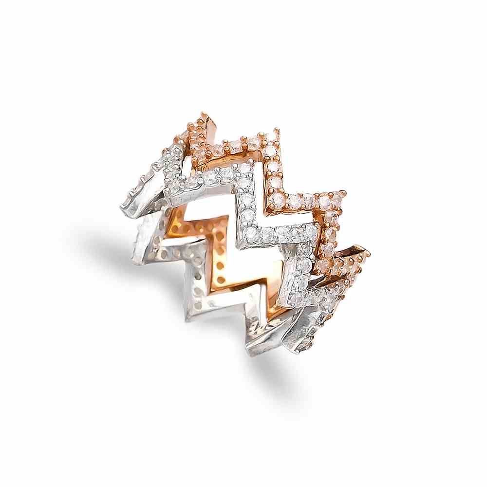 Zigzag Modern Ring Wholesale Handmade 925 Sterling Silver